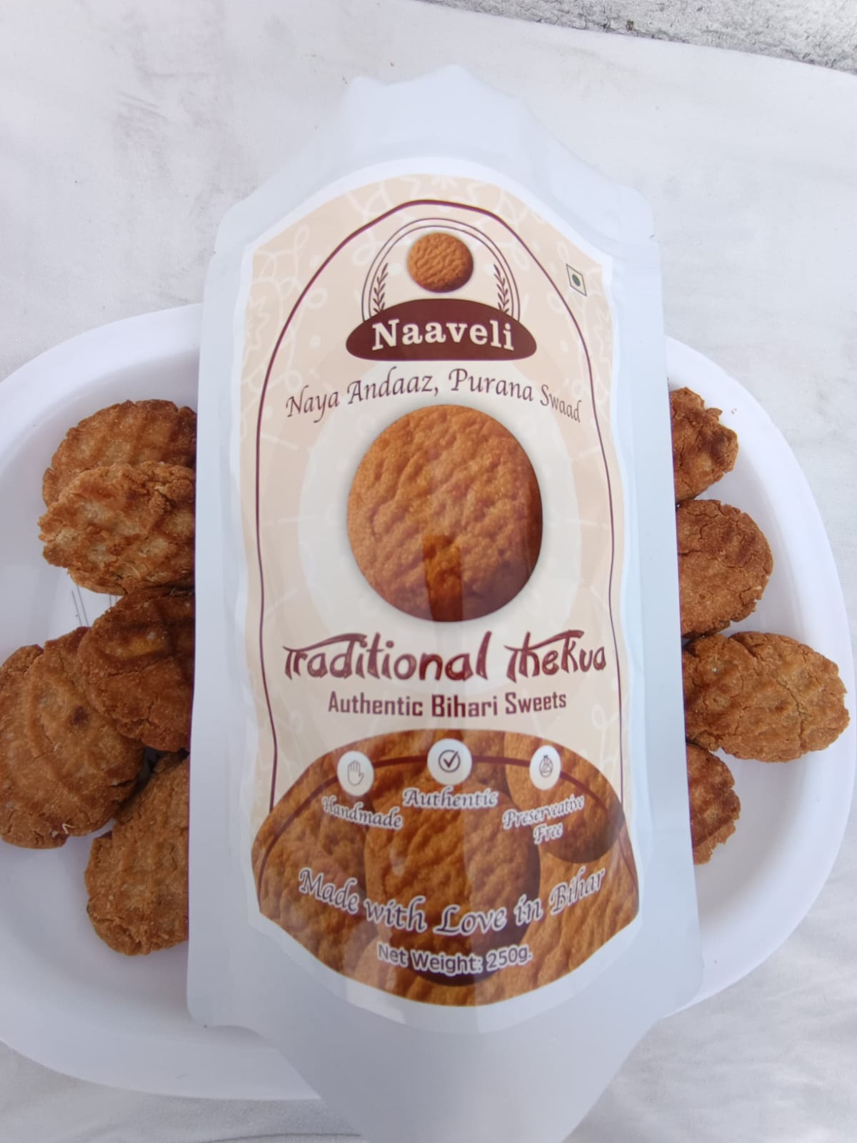 Naaveli Traditional Thekua - Authentic Bihari Sweet (250gm)